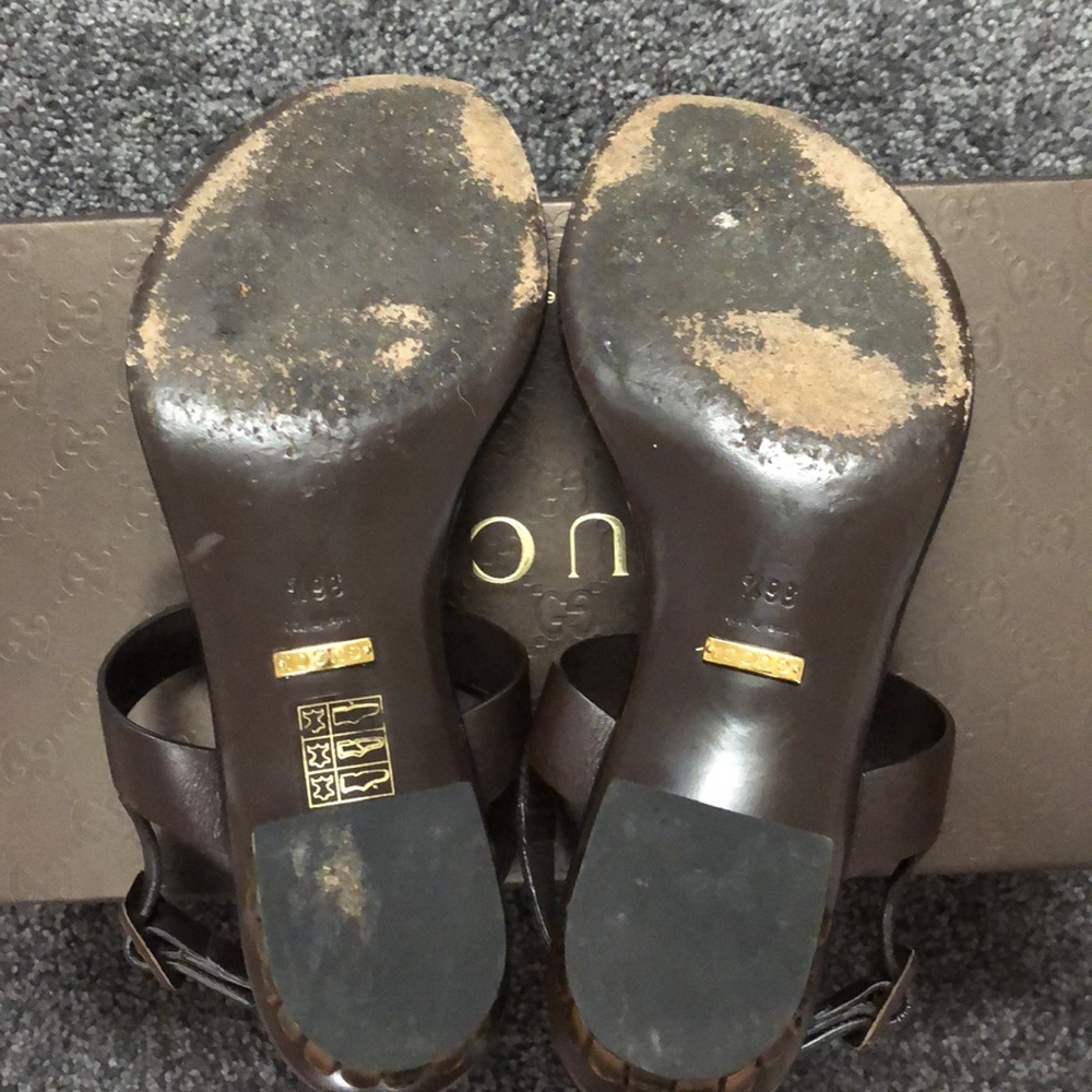 Gucci woman’s bamboo heel sandals - Picture 8 of 11